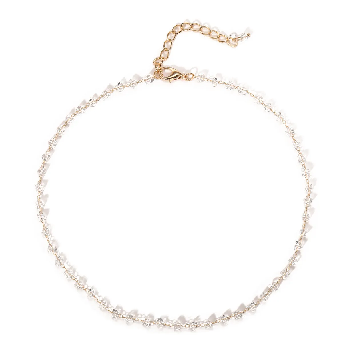 Creative Retro Simple Crystal Choker Short Necklace Women