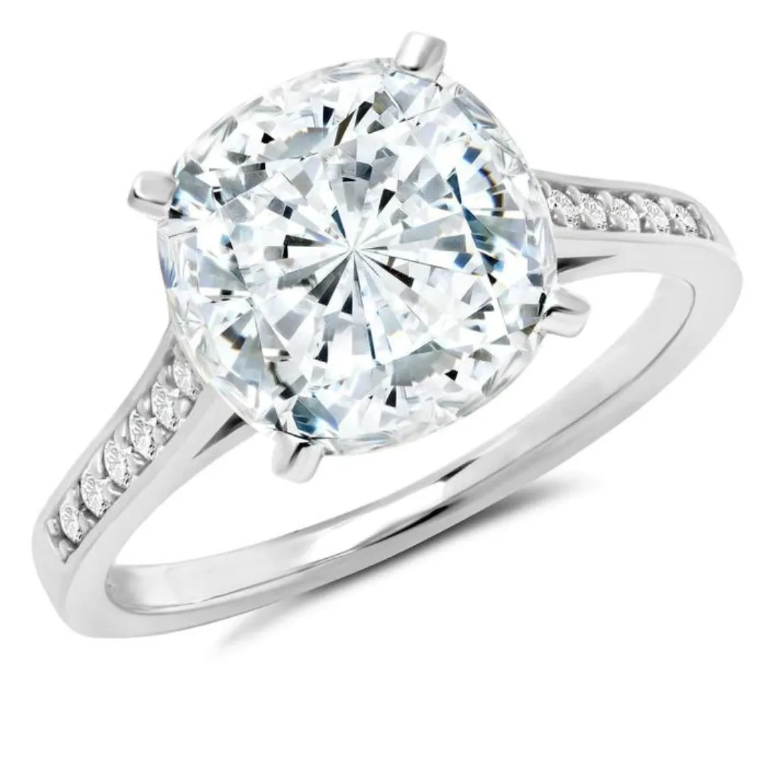 Crislu Bliss Cushion Cut Ring - Platinum