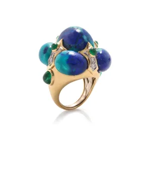 Crown Ring, Azurmalachite