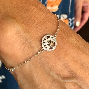 Cubic Zirconia "Tree of Life" Bracelet   SBR 51