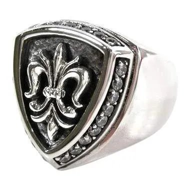 Diamond Fleur De Lis Rings