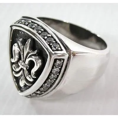 Diamond Fleur De Lis Rings