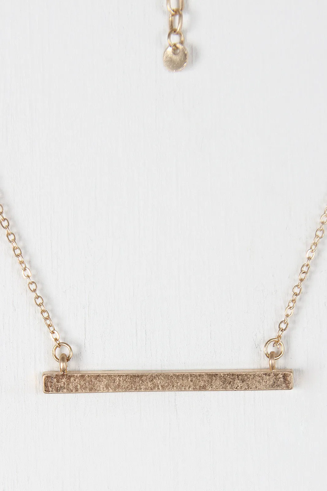 Double Layer Fringe Bar Necklace