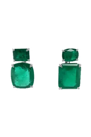 Emerald Mismatch Earrings