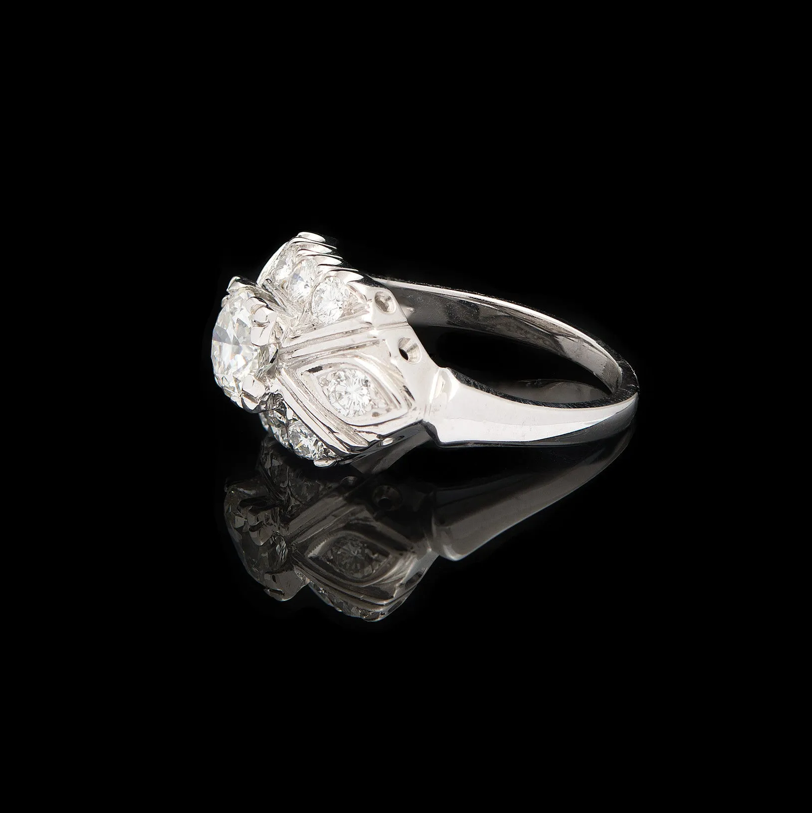 Estate 0.74ct Old European Cut Diamond 14Kt Gold Ring, circa 1930