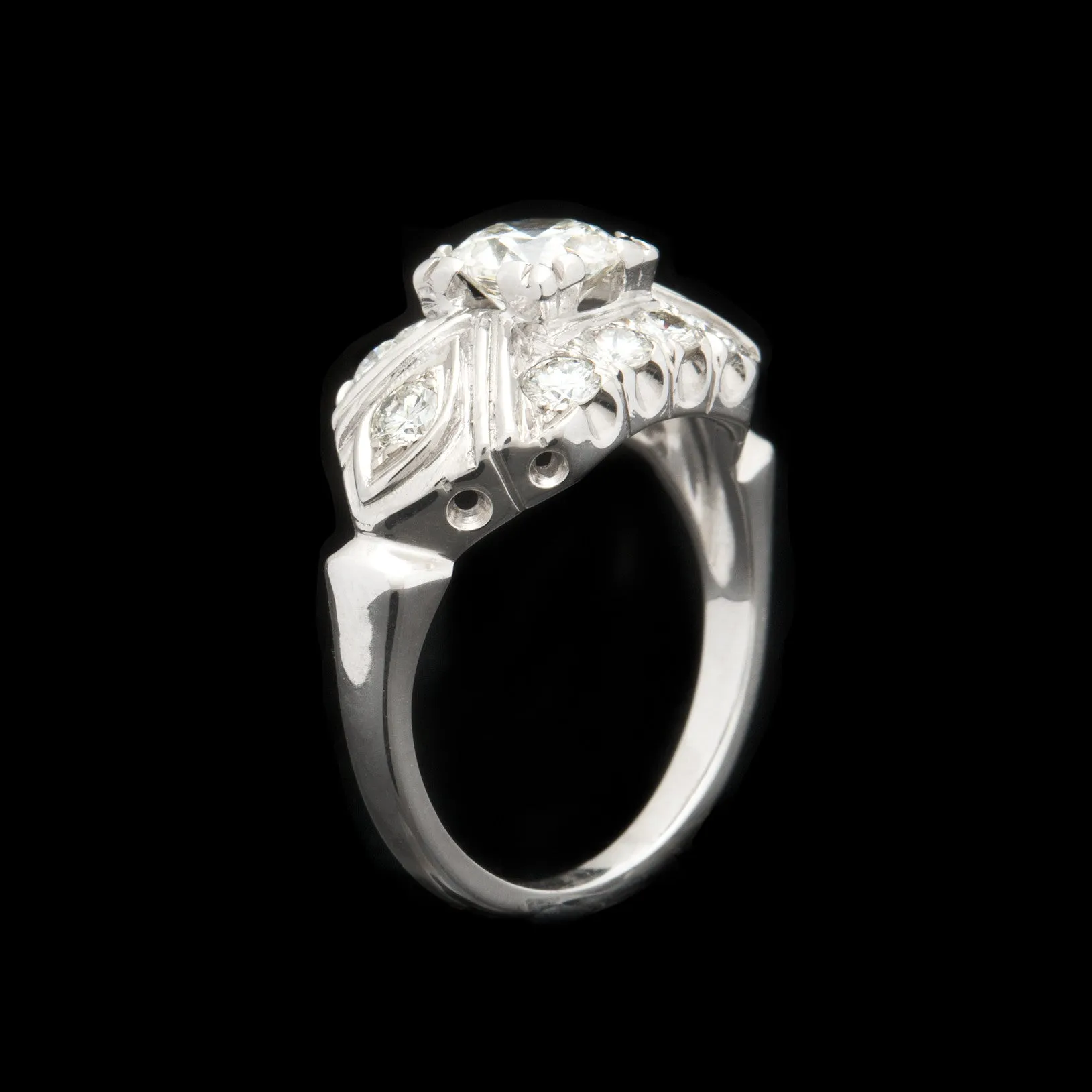 Estate 0.74ct Old European Cut Diamond 14Kt Gold Ring, circa 1930