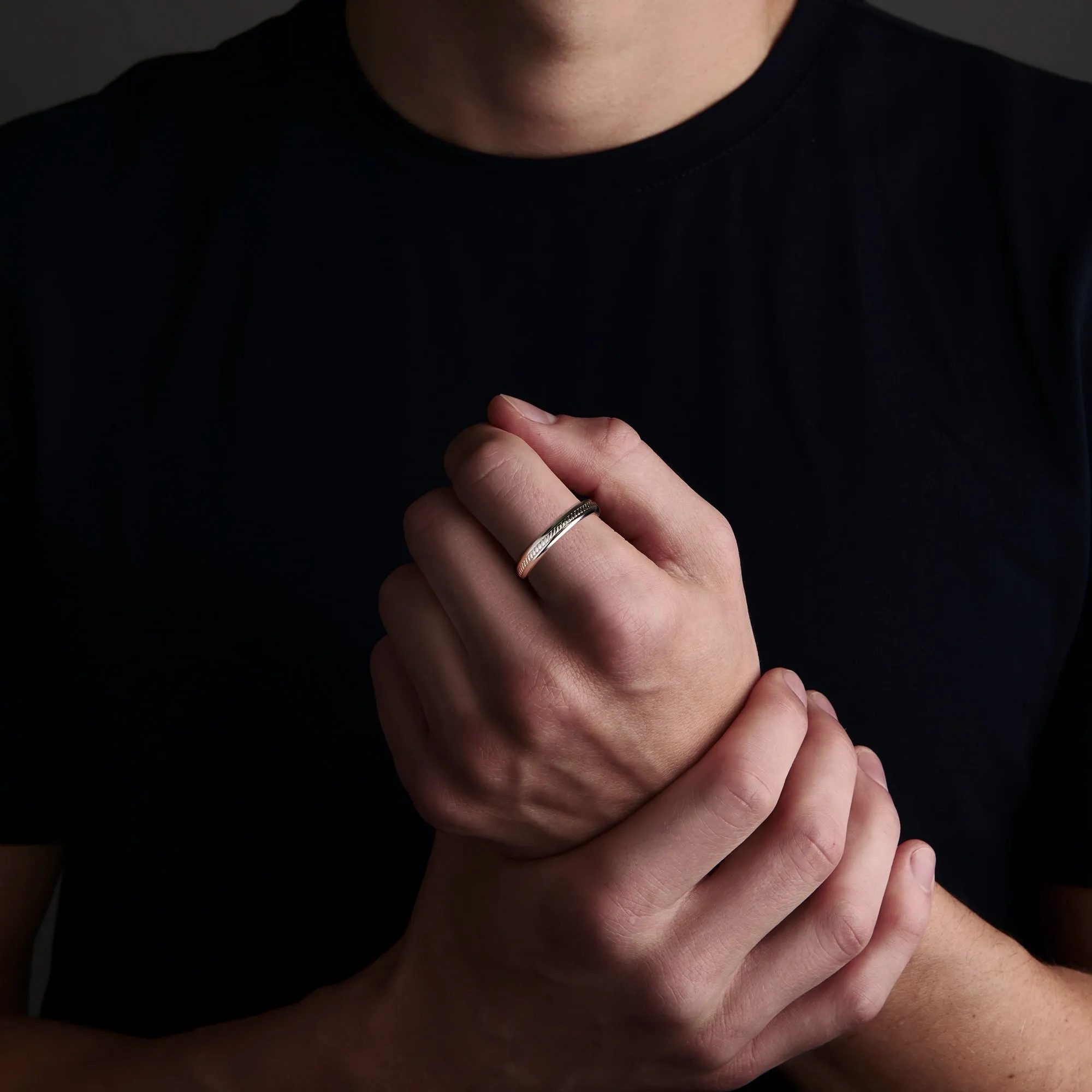 Etched Rope Ring