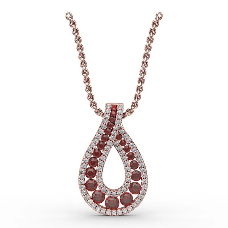 Fana Infinity Loop Ruby Pendant