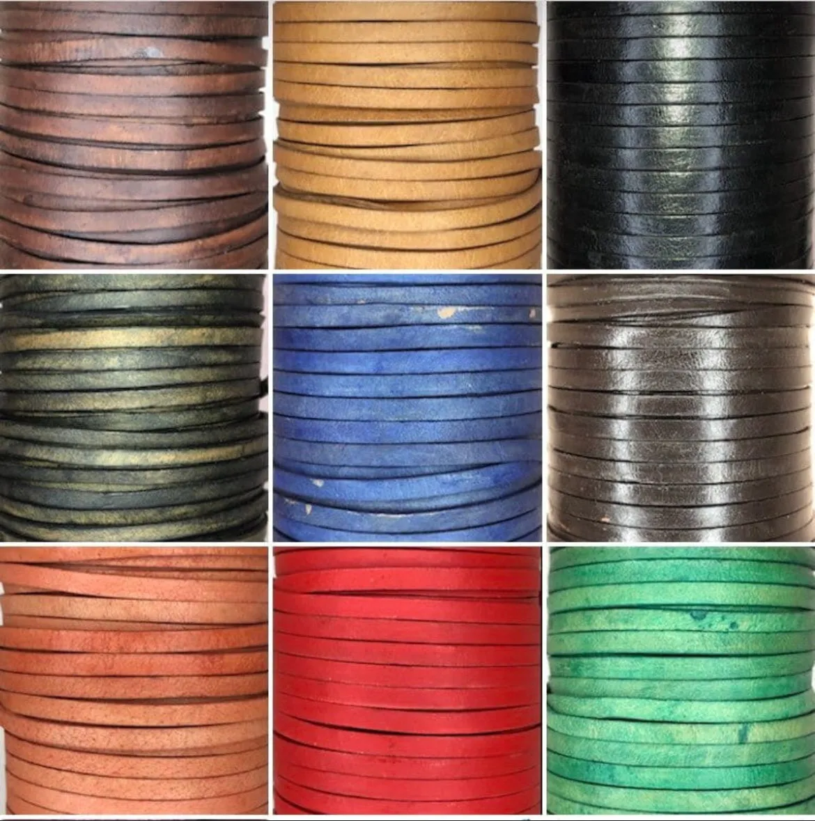 Flat 5mm Real Genuine Craft Jewellery Leather String Cord Lace Thong 5m