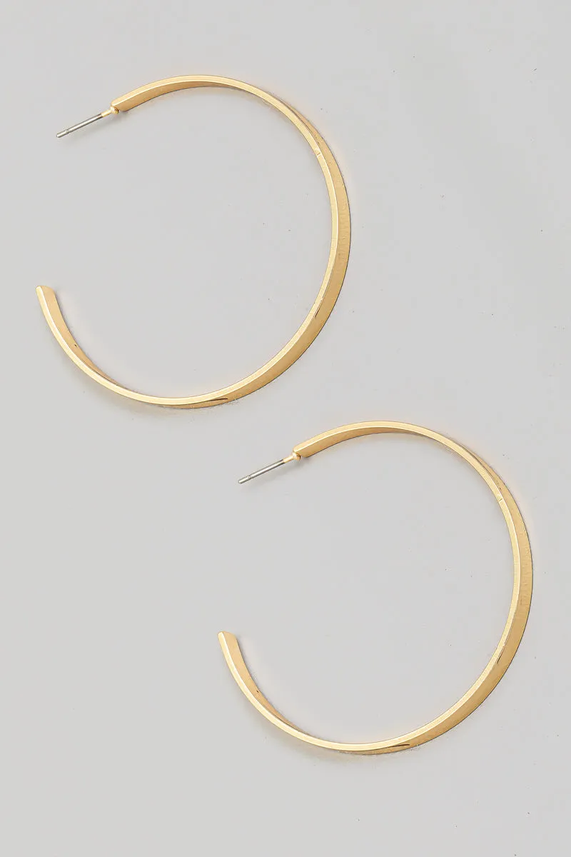 Flat Gold Hoop