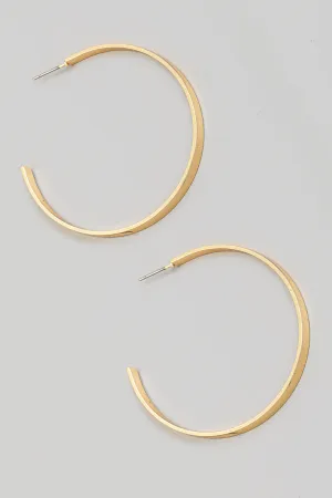 Flat Gold Hoop