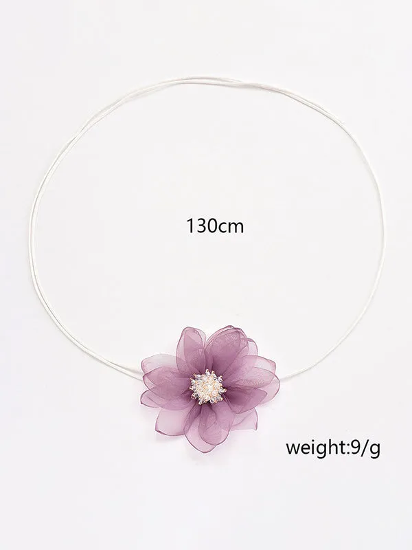 Flower Shape Rhinestone Split-Joint Necklaces Accessories