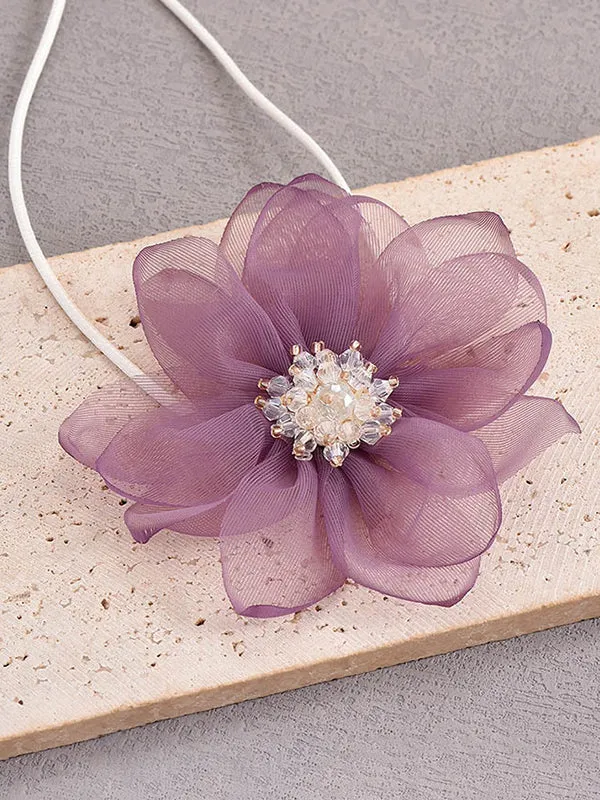 Flower Shape Rhinestone Split-Joint Necklaces Accessories