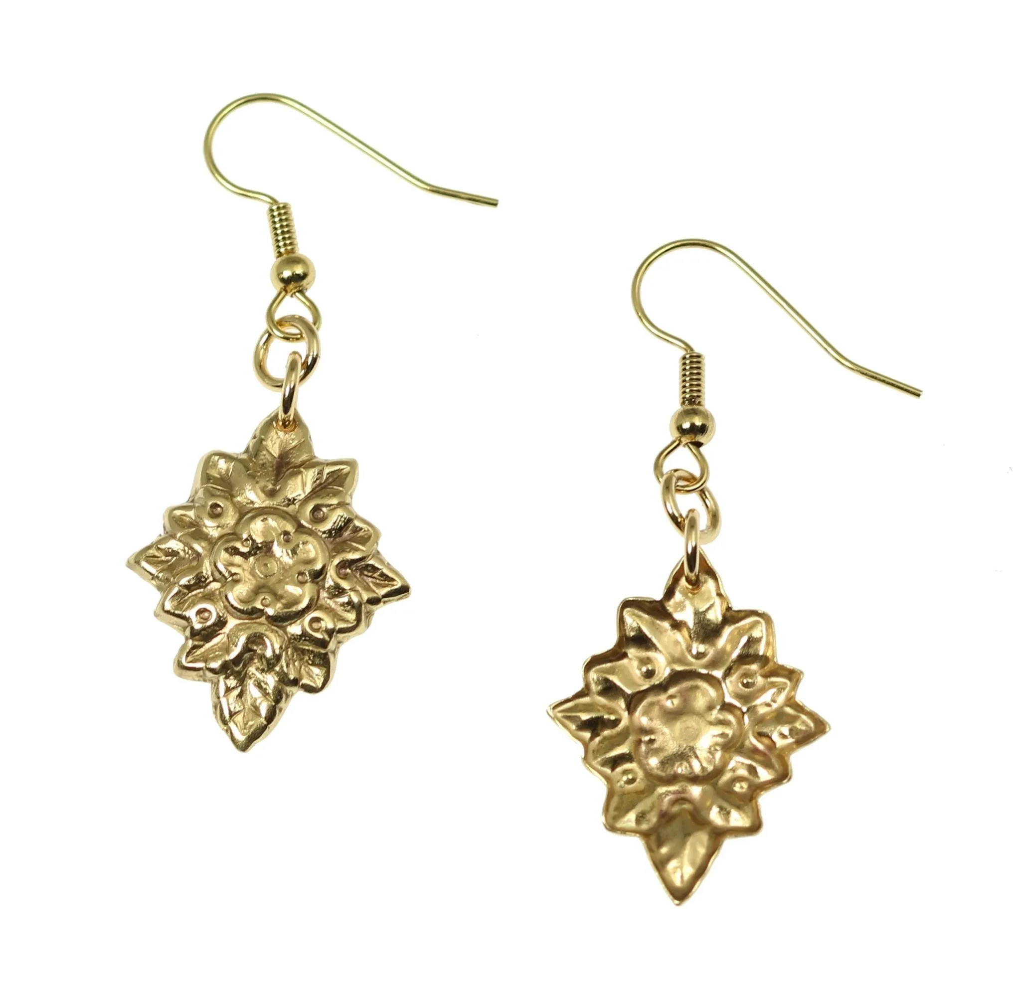 French Bouquet Nu Gold Drop Earrings