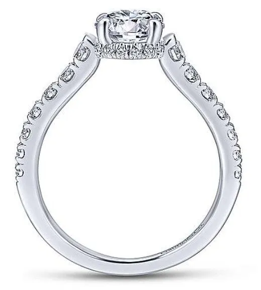 Gabriel "Matilda" Hidden Halo Round Diamond Engagement Ring