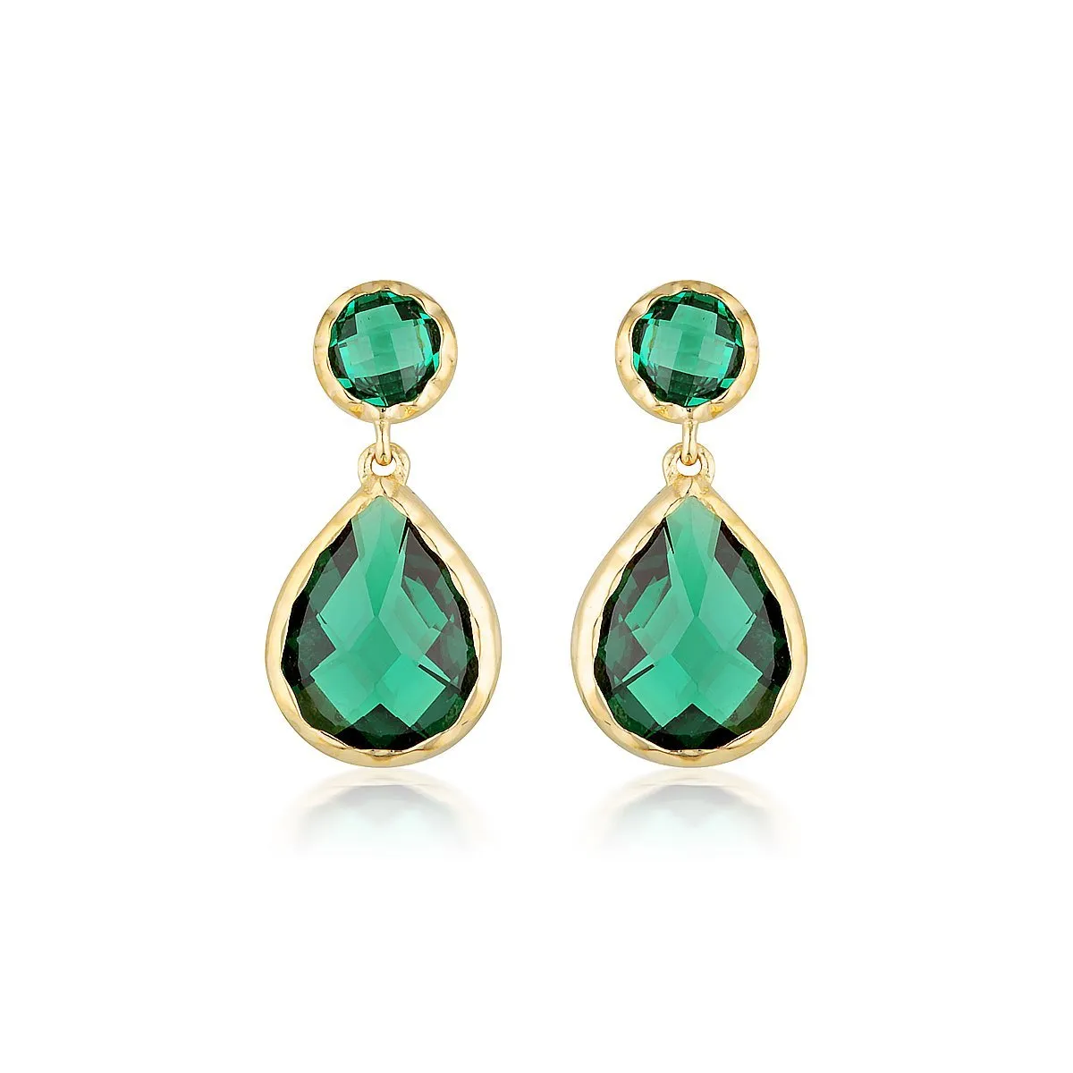 GEORGINI LUXE NOBILE EARRINGS GREEN / GOLD