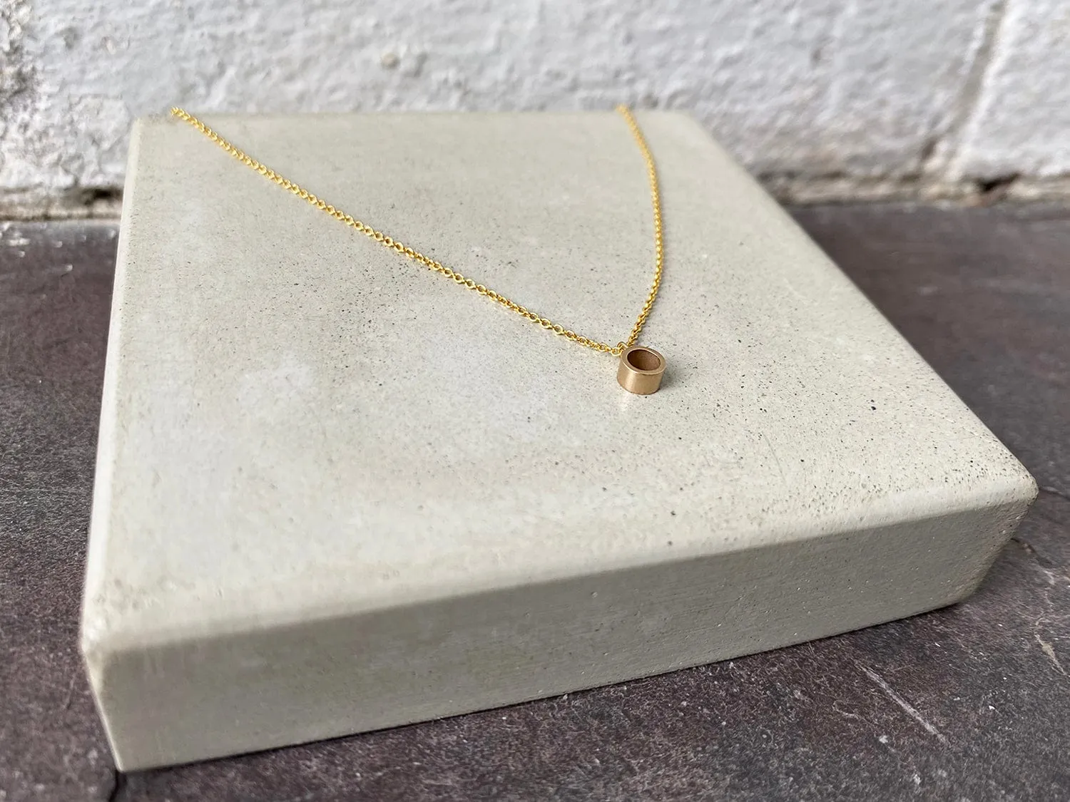 Gold Tube Necklace