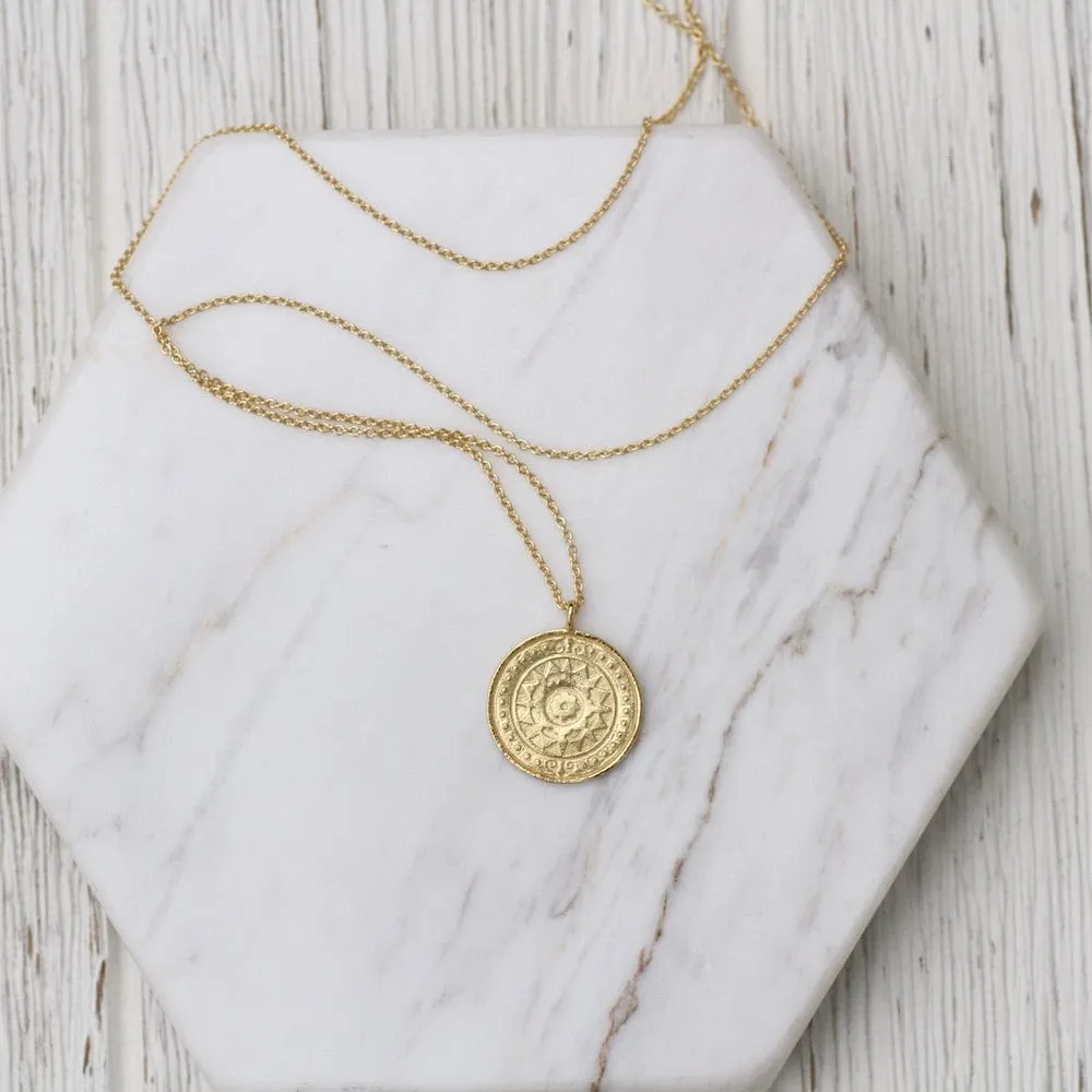 Gold Virginia Sun Necklace