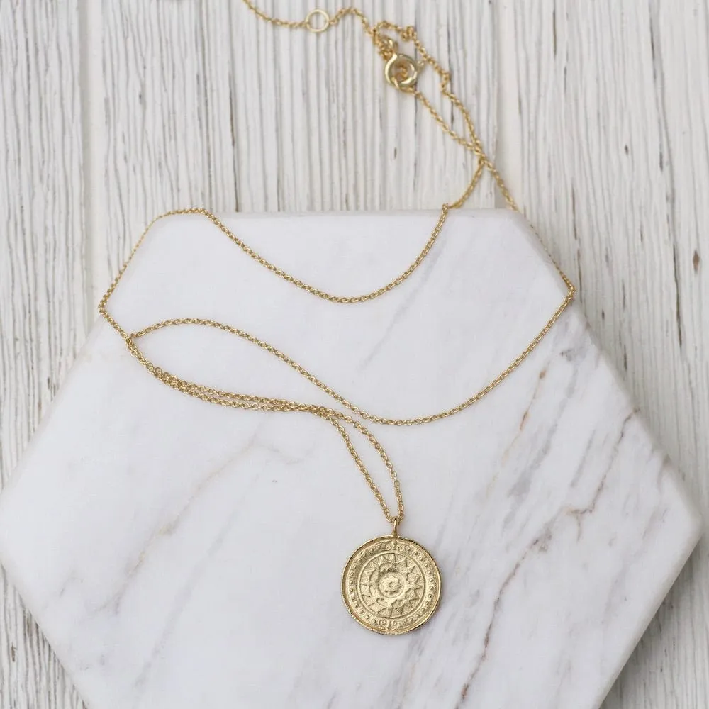 Gold Virginia Sun Necklace