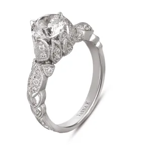 Hand Engraved Perfect Profile Diamond Ring Style 18RGL424DCZ