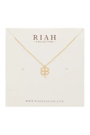 Hdnen611 - Clover Cast Pendant Necklace