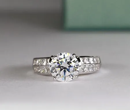 Heather - Round Moissanite Engagement Ring