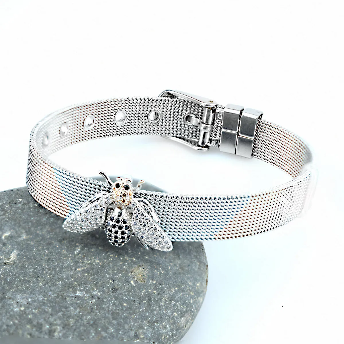 Honey Bee Styled Silver Bracelet JLTB0591