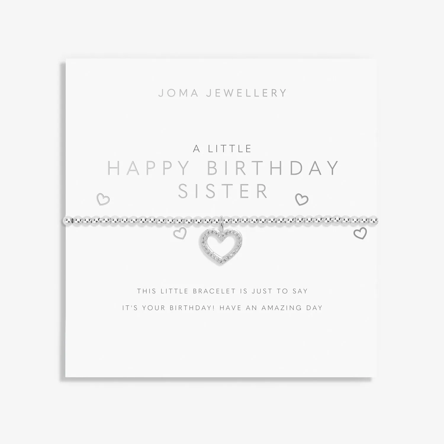 Joma Jewellery  Silver Plated A Little 'Happy Birthday Sister' Bracelet