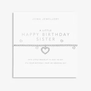 Joma Jewellery  Silver Plated A Little 'Happy Birthday Sister' Bracelet