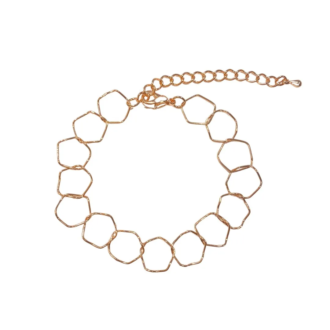 Katie Hexagon Links Bracelet