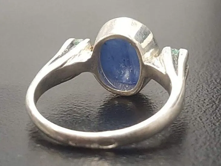 Kyanite Ring - Blue Promise Ring - Vintage Oval Ring