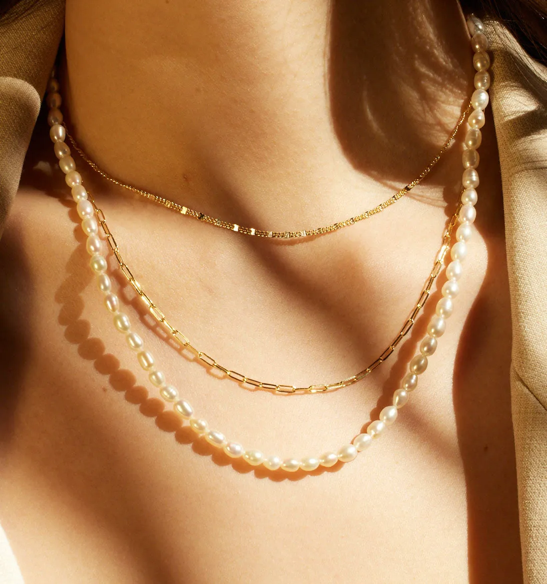 Lace Gold Chain Necklace