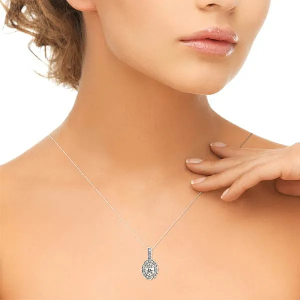 Ladies Halo Pendant 32339 (Copy)