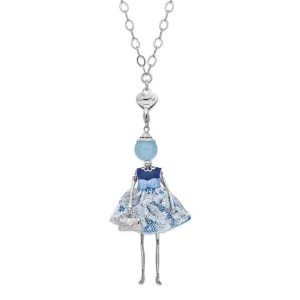 Le Amiche Sky Blue Jade Blue Lace Doll Charm