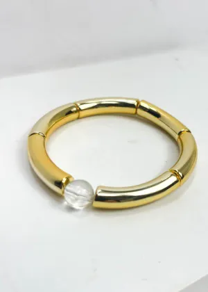 Lindy Acrylic Stack Bracelet- Gold