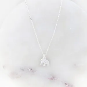 LITTLE ELEPHANT WITH SPARKLE NECKLACE