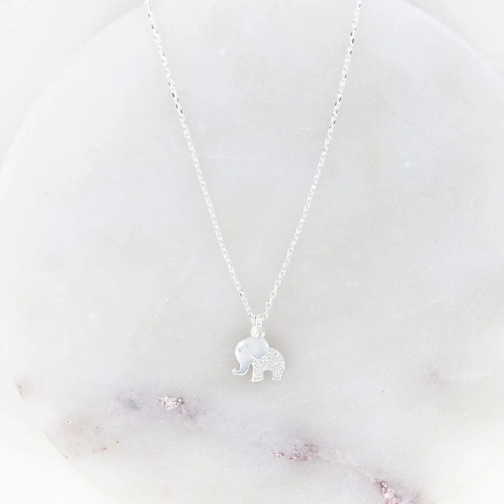 LITTLE ELEPHANT WITH SPARKLE NECKLACE