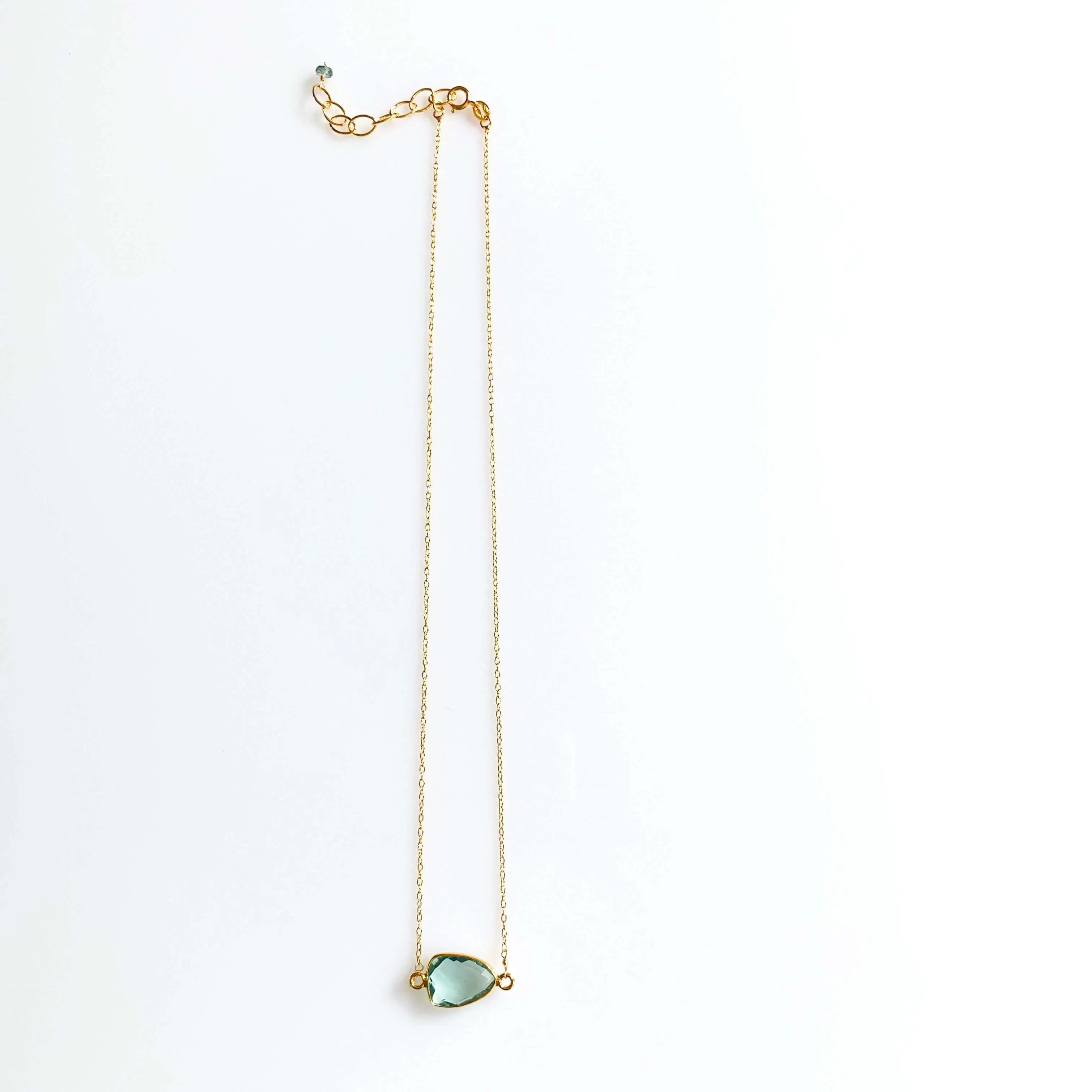 London Blue, Citrine and Garnet Minimalist Necklaces