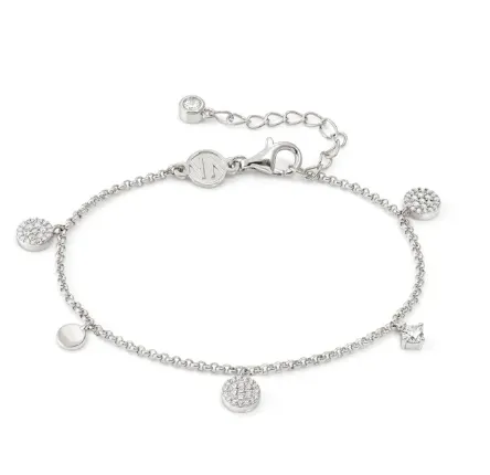 Lucentissima: Sterling Silver Round CZ Bracelet