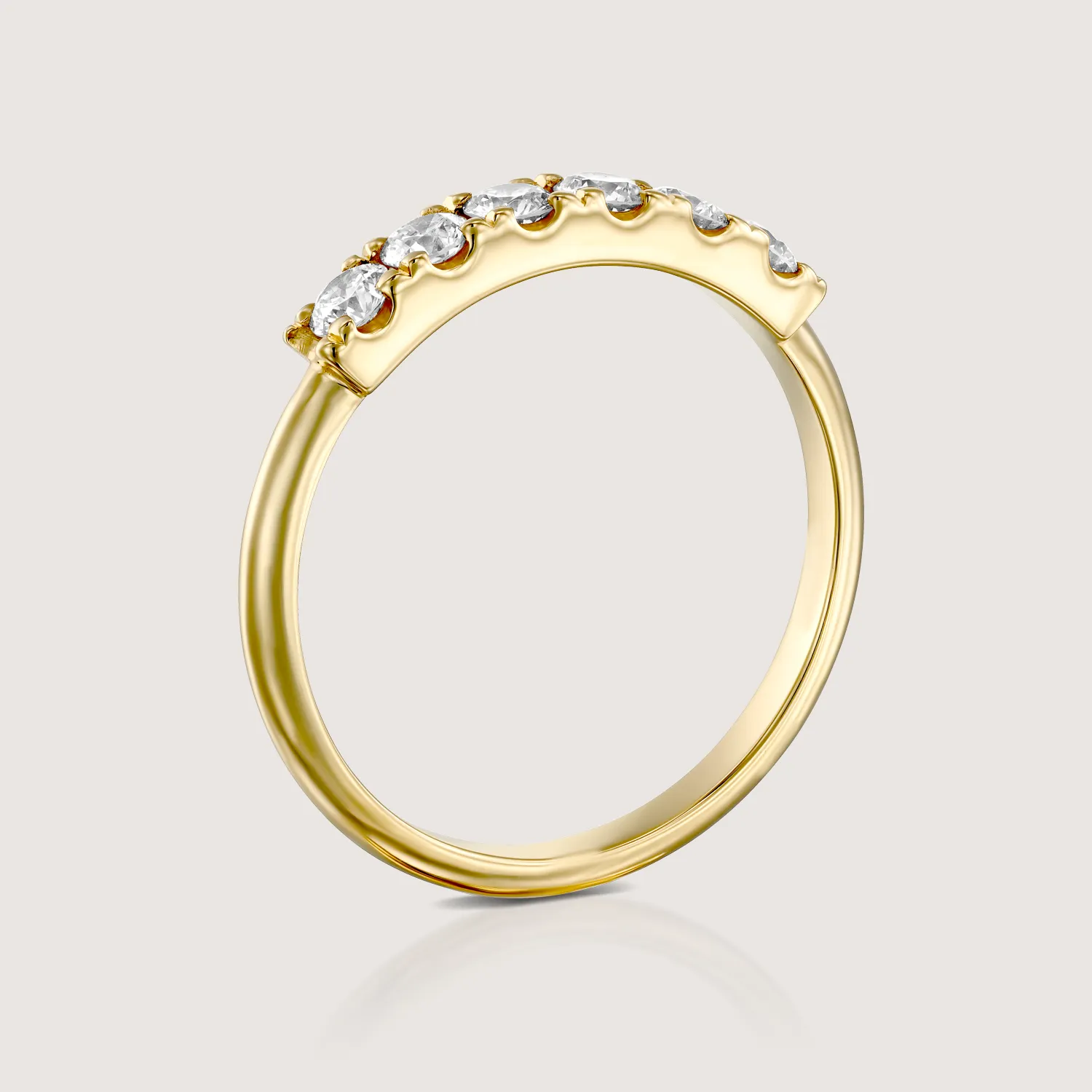 Medium Candy Gold Ring White Diamonds