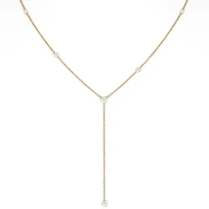 Moonstone Star Droplet Lariat