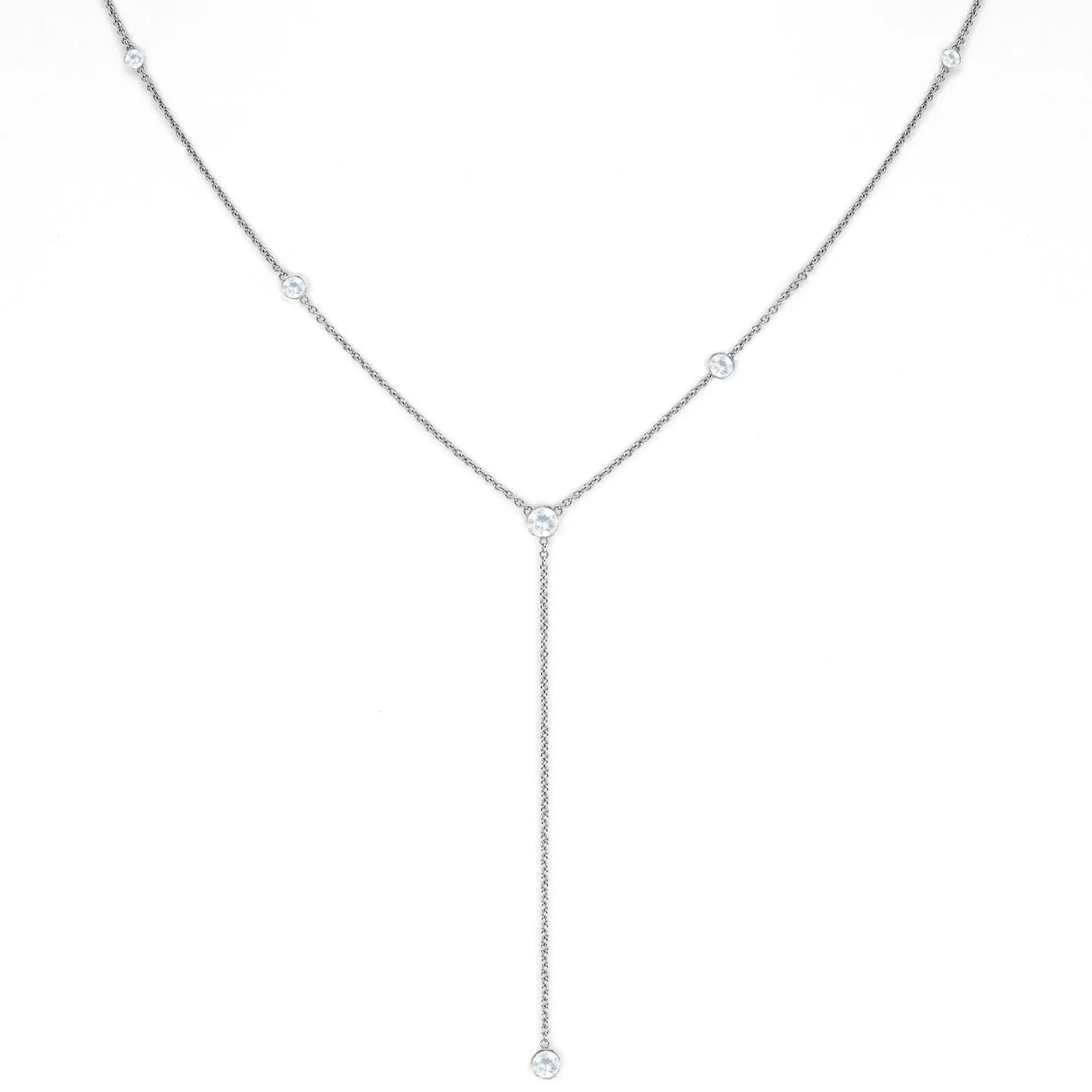 Moonstone Star Droplet Lariat