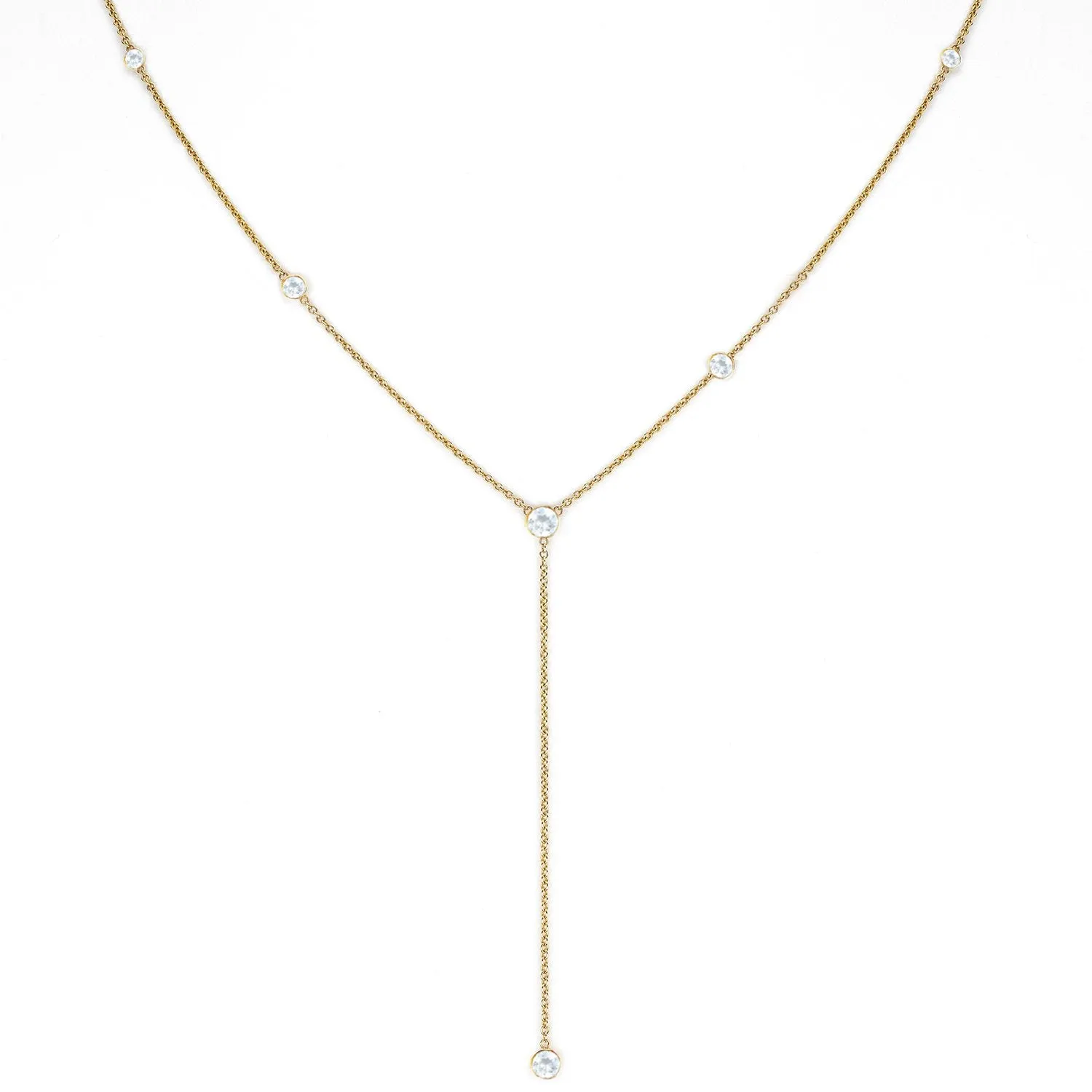 Moonstone Star Droplet Lariat