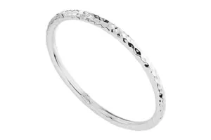 Najo Moonglow 5mm Beaten Silver Bangle 68mm