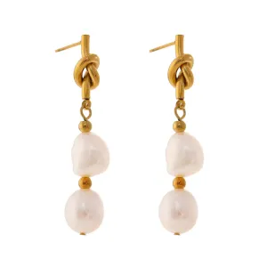 Natural Pearl Drop Earrings