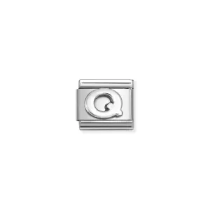 Nomination Composable Link Letter Q, Silver