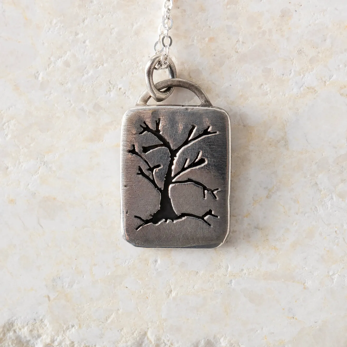 NS17 - Sterling Silver Tree Necklace 5