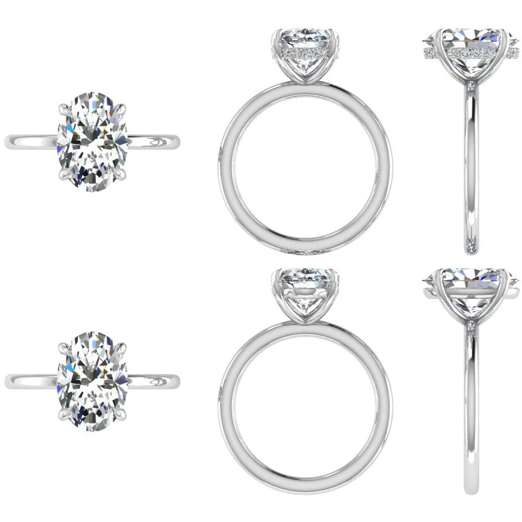 Oval Diamond Engagement Rings