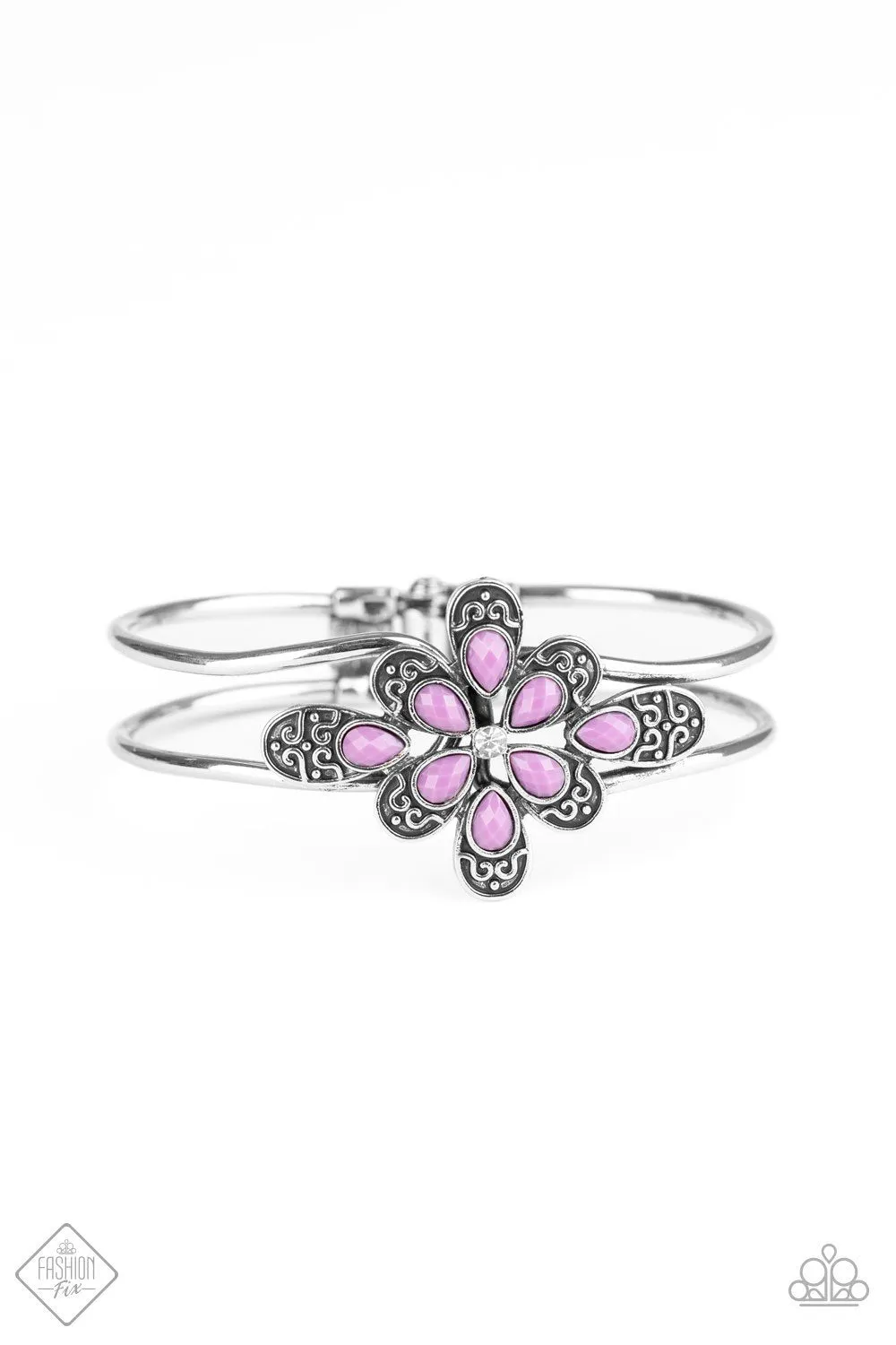 Paparazzi Bracelet ~ Go With The FLORALS - Purple