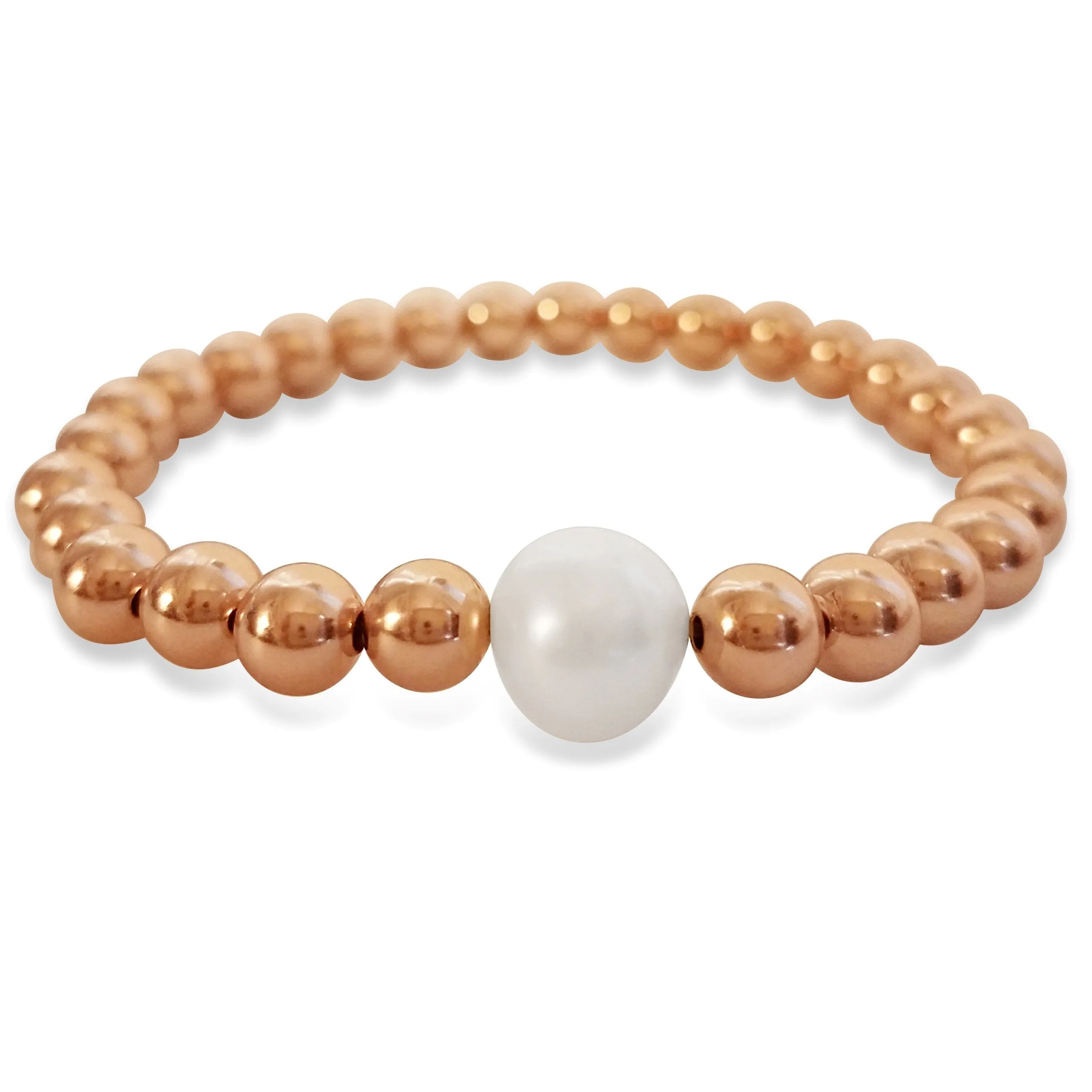 Pearl and 6mm Beads Bracelet of Your Choice